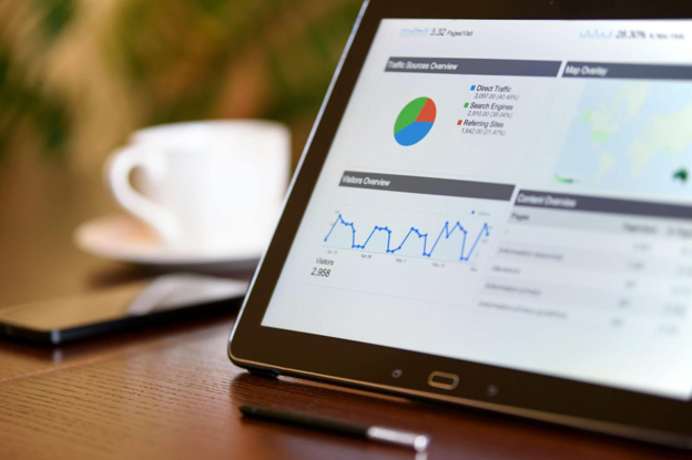 Paid social media advertising performance dashboard tracking traffic and conversions